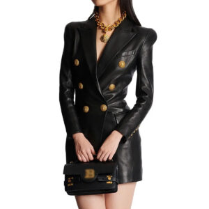 Women's clothing Spring and Autumn New High Fashion Simple Temperament Slim Fit Women's PU Leather Suit Skirt Dress - Dame...