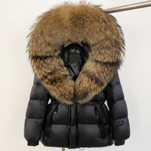 Women's Clothing Luxury Winter Women's Goose Down Coat With Fox Fur Trim Hooded Long Parka Jacket - Detachable Faux Fur Co...