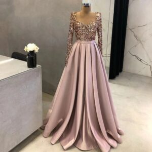Women's Clothing Evening Dress Ball Long Dress Slit V Neck Long Sleeve - Damenbekleidung | Technik & Gadgets