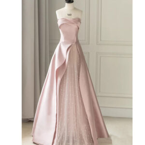 Women's Clothing Pink tube top evening dress new bride engagement wedding toast dress - Damenbekleidung | Technik & Gadgets