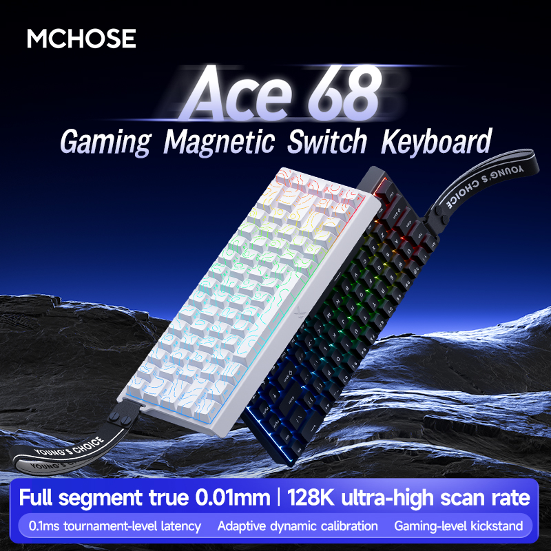 Mcchose Ace68 Magnetic Axis Keyboard RT Electronic Sports Game Custom Mechanical Wired Keyboard - Computer-Komponenten