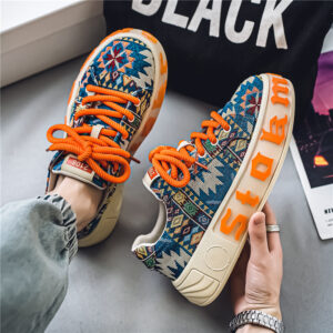 Thick soled board 2024 new summer breathable, height increasing, non slip casual for men and personalized trendy shoes - S...