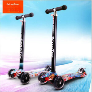 Gelingtong Graffiti Scooter 3-6-8 Years Old Four-Wheel Flashing Children's Bike Detachable - Andere Sportarten