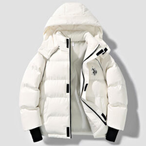 Winter 2025 Fashion Unisex Retro Pony-Print Puffer Oversized Hooded Cotton-Padded Jacket Quilted Detailing (Polyester Fill...