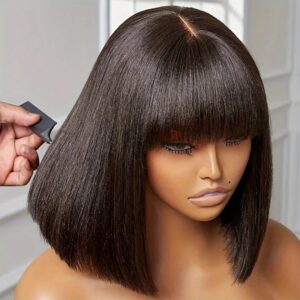 Synthetic Hair Bone Straight Wigs Realhairwig Wig Head Cover Xuchang - Haircare Products | Technik & Gadgets
