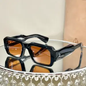 Sunglasses Top Quality Jacques Retro Vintage Rectangular Acetate Frame for Men Driving Designer Marie Women Mage - Herrena...