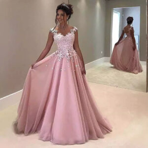 ​​Women's Lace Suspender Ball Gown - Light Luxury Evening Dress For Birthday Parties & Formal Events​​ - Damenbekleidung