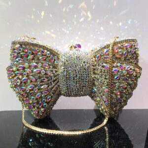 Bow diamond evening bag banquet dress rhinestone handbag New Bow Clutch purse - Taschen | Technik & Gadgets