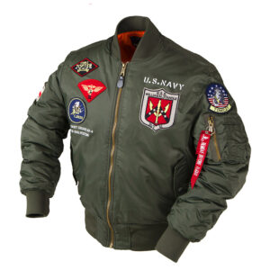 2025 Winter Top Gun Bomber Flight Jacket Windproof Water Resistant MA-1 Air Force Army Vintage Pilot Motorcycle Aviator Va...