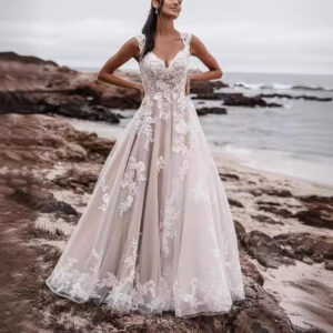 Women's Clothing Wedding Dress Lace Large Size Fashion Retro Round Neck Small Tail Bride - Damenbekleidung