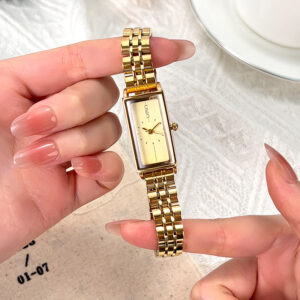 Women's Watches Retro High-end Temperament Rectangular Steel Belt Watch For Women's Simple And High-value Quartz Watch - H...