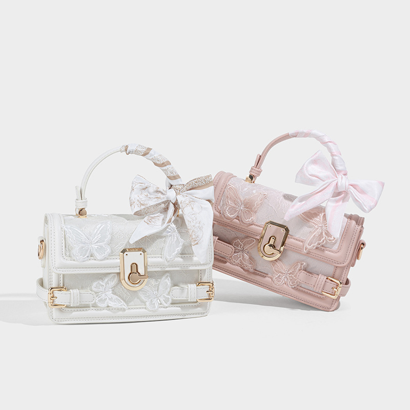 Fairy Lace Box 2025 Fashion Spring And Summer New High-end Butterfly Small Square Bag Fashion Commuter Women's Bags Casual...