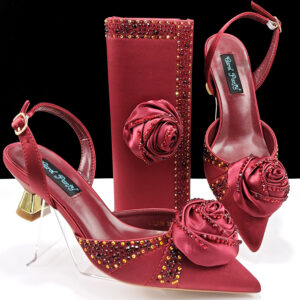 Women’s Shoes women's pointed shoes and bags, handmade flower decoration, simple and elegant suit - Schuhe