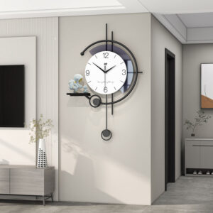 Modern Wall Clock – Silent Sweep Movement, Battery-Powered Round Clock For Living Room & Bedroom Decor (No-Tick Design, Mu...