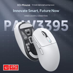 Attack Shark X3 Lightweight PAW3395 Gaming Three-Mode Wireless Mouse - Computer-Komponenten | Technik & Gadgets