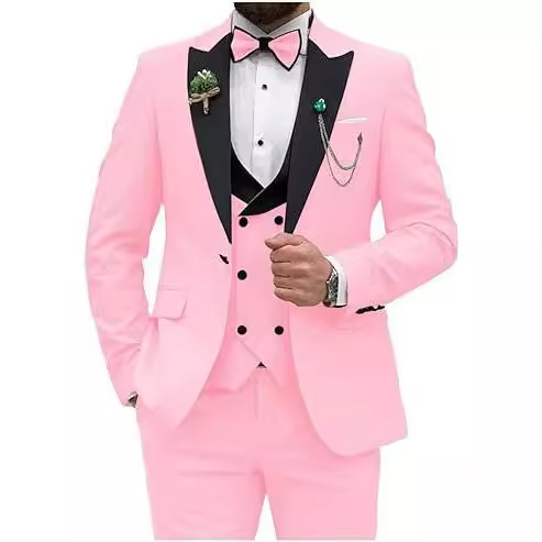 Men's 3-Piece Slim Fit Suit Set – Formal Wedding, Banquet & Party Tuxedo With Vest, Blazer & Trousers, Elegant & Versati...