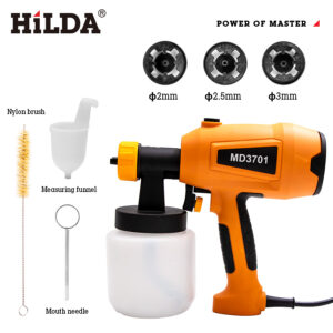 HILDA Electric Spray Gun With 4 Nozzles, High-Pressure Paint Sprayer For Latex & Oil-Based Paint, Detachable & Adjustable ...