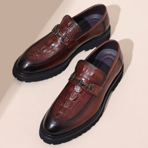 Men’s Shoes Leather Business Casual Leather Shoes Men's Crocodile Print Formal Men's Shoes - Schuhe | Technik & Gadgets