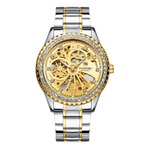 Men's Watches Automatic Mechanical Watch Men's Watch Tourbillon Hollow Diamond Inlaid Steel Belt Glow-in-the-dark Waterpro...