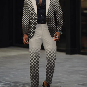Gradient handsome suit men's trendy and fashionable loose suits men's suit trousers suit - Herrenbekleidung