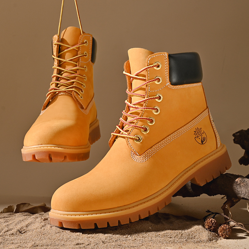 Classic Wheat Waterproof Work Boots For Men Women, Non Slip Wear Resistant High Top Outdoor Casual Ankle Boots - Schuhe