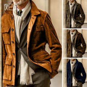 2024 Men's suede casual fashion jacket for men - Herrenbekleidung | Technik & Gadgets