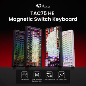 75% Gaming Keyboard With Magnetic Switches, Rapid Trigger, 0.005mm, 8K RGB Wired Esports Custom Keyboard For Gamers - Comp...