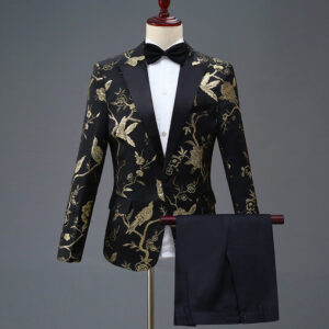 Men's Woodpecker Jacquard Suit Set, emcee and host dress set, chorus performance suit - Herrenbekleidung | Technik & Gadgets
