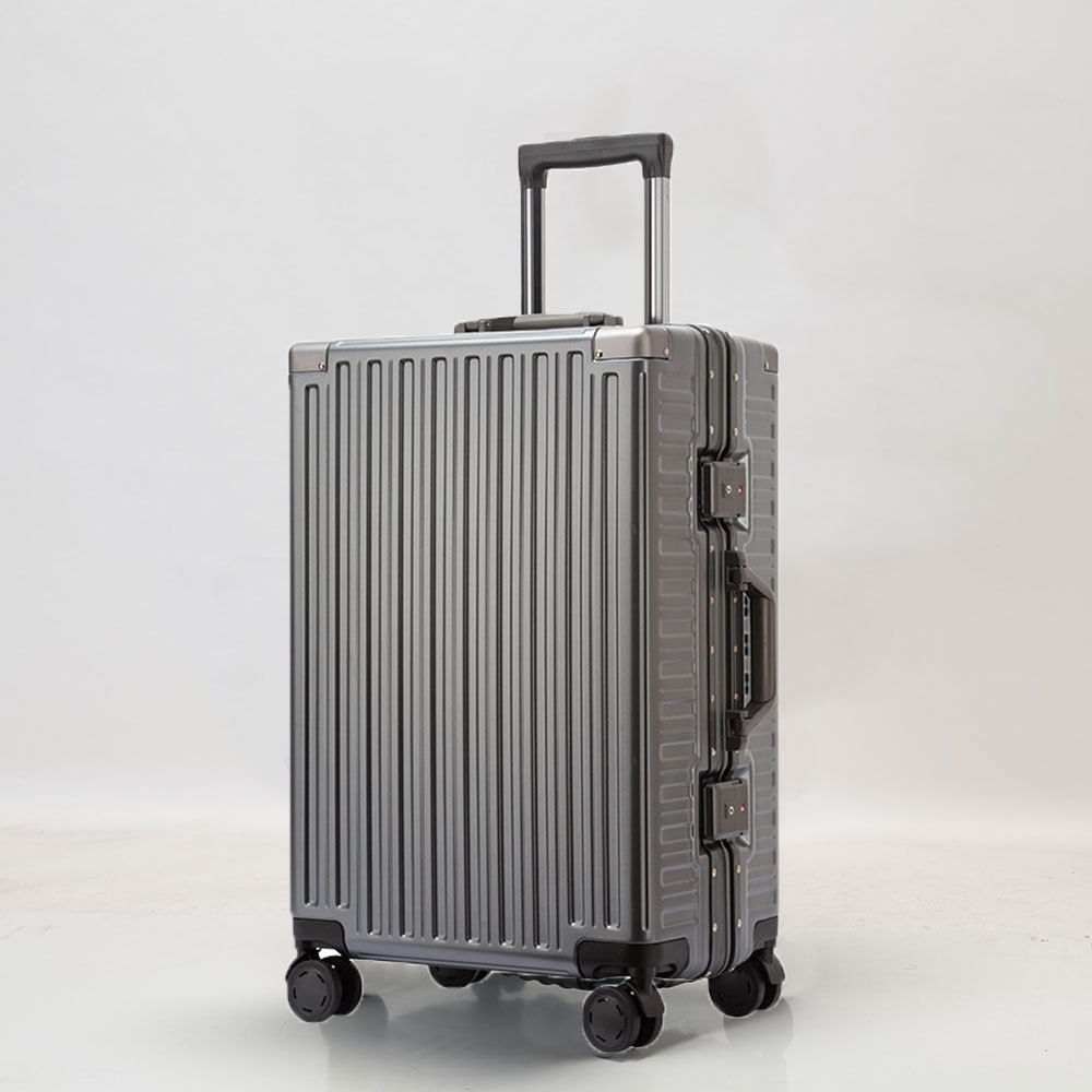 Luggage 20 Inch Aluminum Frame Suitcase Trolley Case With Universal Silent Wheels 24 Inch Suitcase Durable And Anti Fall S...
