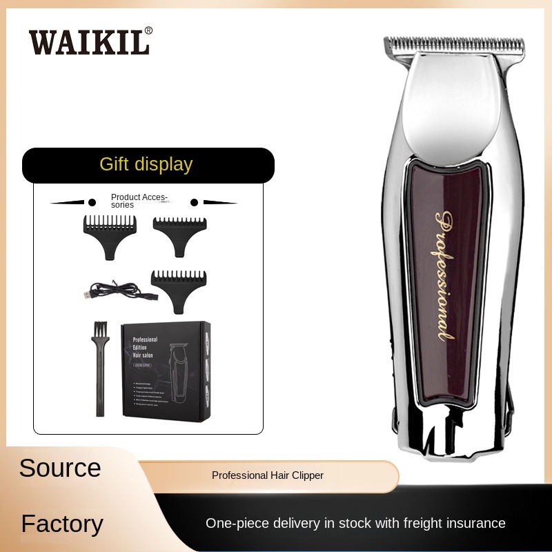 USB Charging Hair Clipper Oil Head Shaver Carving Electric Push Shear Digital Display Hairdresser - Körperpflegegeräte