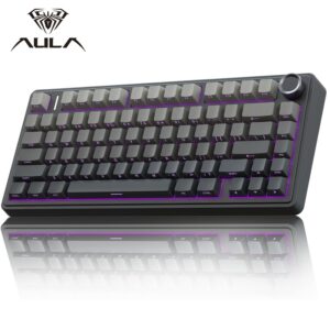 AULA Custom Mechanical Keyboard, LEOBOG Reaper Switch, 75% Hot Swappable Gaming KB With 5-Layer PBT Keycaps, RGB Backlit, ...