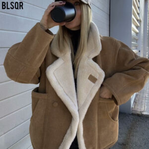 Women's Clothing Fashion Loose Warm Retro Lamb Wool Jacket - Damenbekleidung | Technik & Gadgets