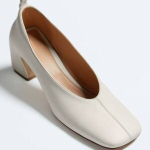 Retro Square Toe Women's Genuine Leather Shoes High Heels Versatile Commuting Spring Autumn New Style - Schuhe
