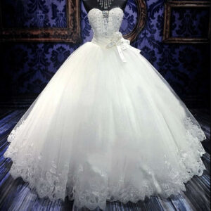 Women's long dream wedding dress mid-waist sleeveless white wedding dress - Damenbekleidung | Technik & Gadgets