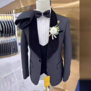 Men's Clothing Suit Boutique Cross Border Foreign Trade Hot Diamond Men's Wedding Casual Host Suit 3 Piece Suit 3piss - He...