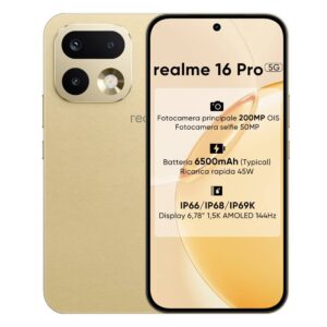 Realme 16 Pro 5G EU MediaTek Dimensity 7300 Max 144Hz AMOLED 200MP OIS Camera 6500mAh Battery Dual SIM - Handys
