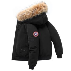 Unisex Quilted Parka With Fur Trim, Winter-Ready Down Alternative Coat, Fashion-Forward Outerwear For Couples - Damenbekle...