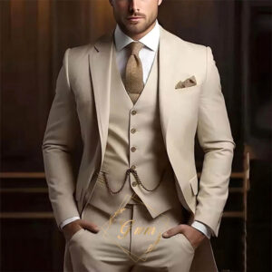 Men's Clothing Men's Premium Suit 3-Piece Set - Slim Fit Wedding & Formal Blazer With Vest & Pants - Herrenbekleidung