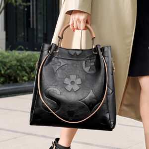 2023 New Fashion Texture Handbag Female European And American Retro Large-capacity Bucket Bag - Taschen | Technik & Gadgets