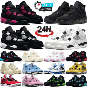 Original Box 4 4S Basketball Shoes Designer Sneaker Men Black Cat 2025 Money Military Sail Red Thunder White Oreos Pure - ...