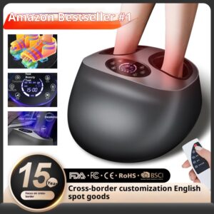 Professional Foot Massager With Heat Therapy - Wireless Remote Control, Large LCD Screen, Negative Ion, Silent Operation, ...