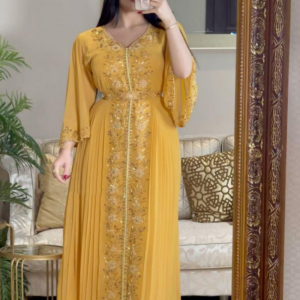 Women's Clothing Embroidered Seam Diamond Caftan Robe Evening - Damenbekleidung | Technik & Gadgets