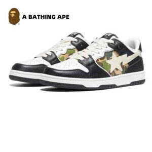 A BATHING-APE Bape-STA SK8 DUNK NO.93 Classic Low Help Flash Star Contrast Fashion Board Shoes Casual Skateboarding Shoes ...