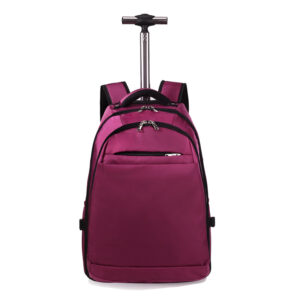 Solid Color Oxford Cloth Carry-on Travel Bag Trolley Case 20inch Business Laptop Backpack Suitcase - Taschen