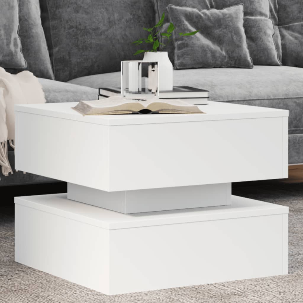 Modern LED Coffee Table, Multiple Colors, Engineered Wood, Customizable Light Settings, USB Port - Waschen & Reinigen