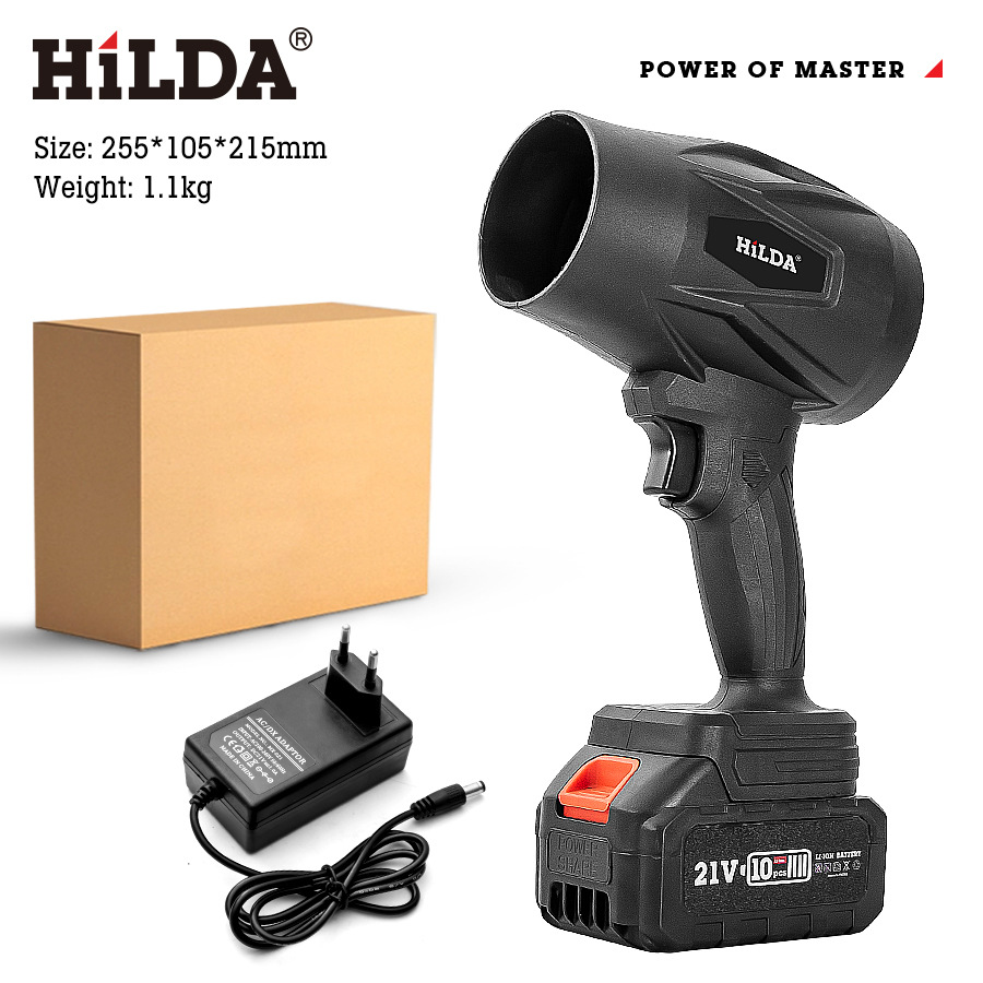 HILDA 1200W Cordless Leaf Blower With Turbo Fan - High Power 3000mAh Battery, 35,000 RPM, Lightweight & Ergonomic - Power ...