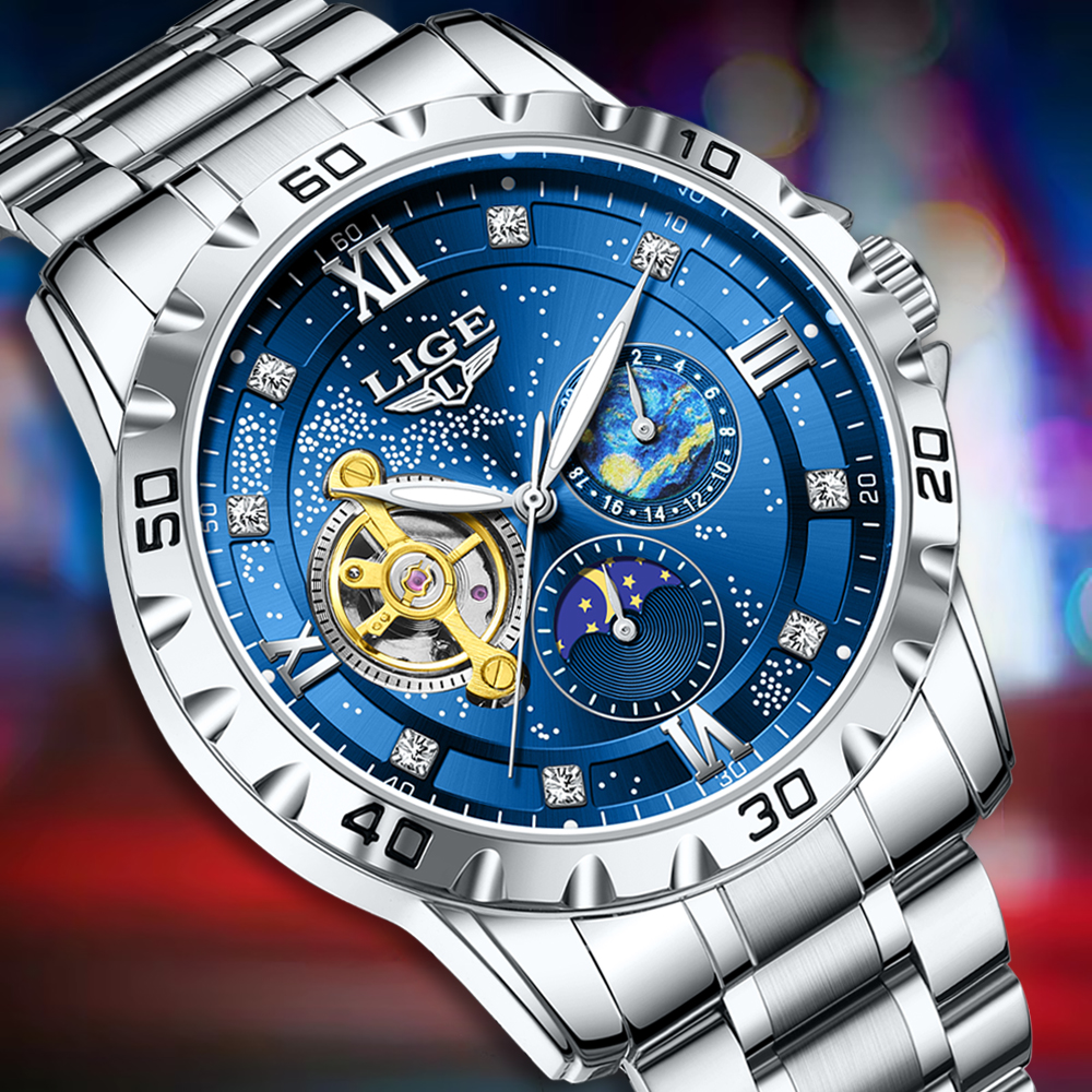 New Mens Watches Top Brand Luxury Fashion Business Automatic Watch Men's Luminous Waterproof Mechanical Watch Montre Homme...