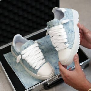 Men's And Women's Ripped Denim Platform Skateboard Shoes Casual Numeris Sports Lace-Up Rubber Sole Black - Schuhe