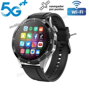 ZestBolt Smartwatch 4G/5G For Men Women With Dual Camera NFC 256GB AMOLED Screen GPS WIFI 5G And Health Tracking - Computer