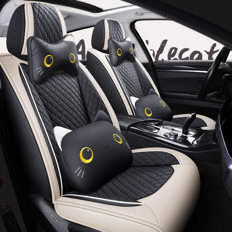 Car seat cushion four seasons universal fully surrounded cute seat cover goddess seat cushion all-inclusive car seat cover...
